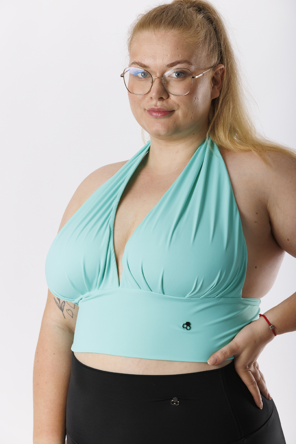 GoldBee Plavky Vrchní Díl Milf Mint Green, L - 1