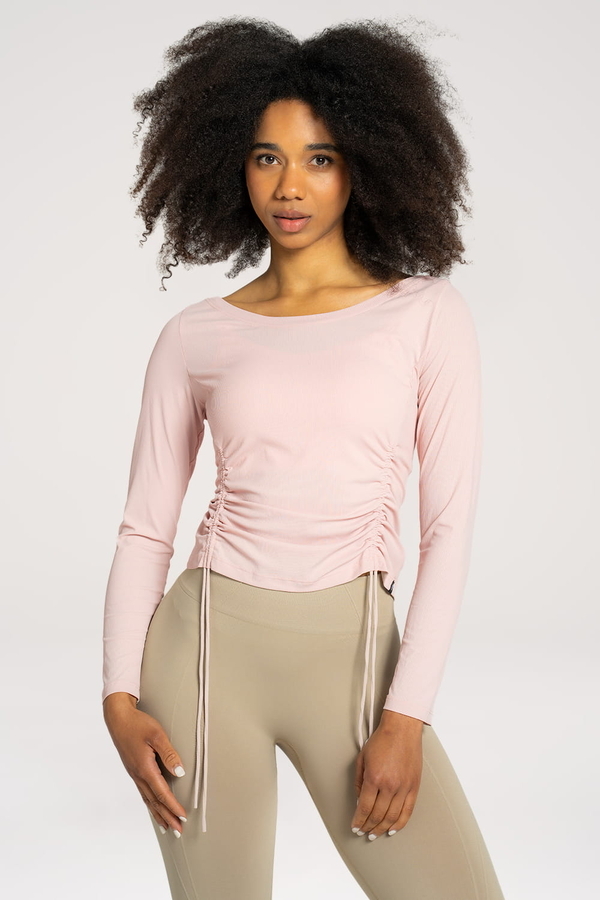 Gym Glamour Rippled Top Pink, M - 1