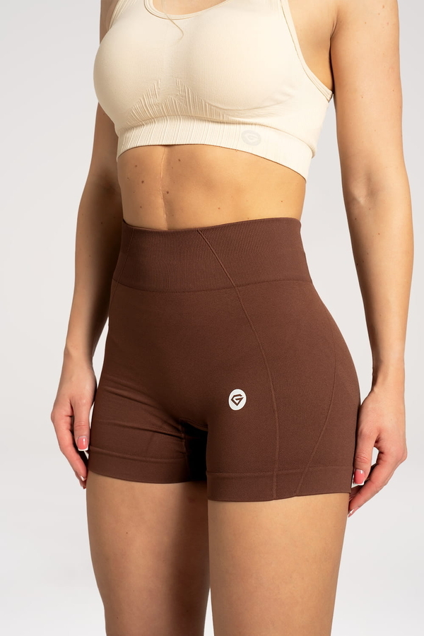 Gym Glamour Kraťásky Basic Brown, XS - 1