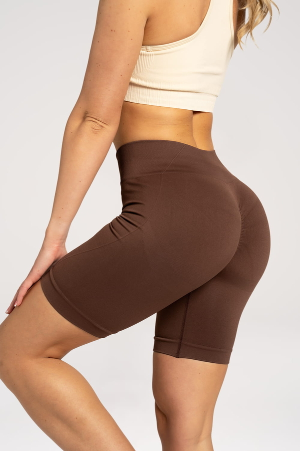 Gym Glamour Biker Kraťásky Basic Brown, L - 3