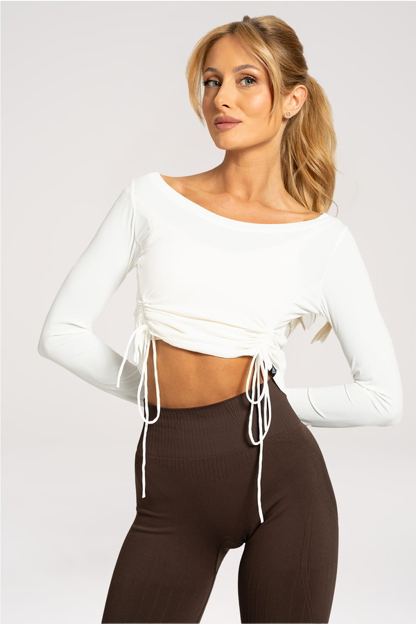 Gym Glamour Rippled Top White - 3