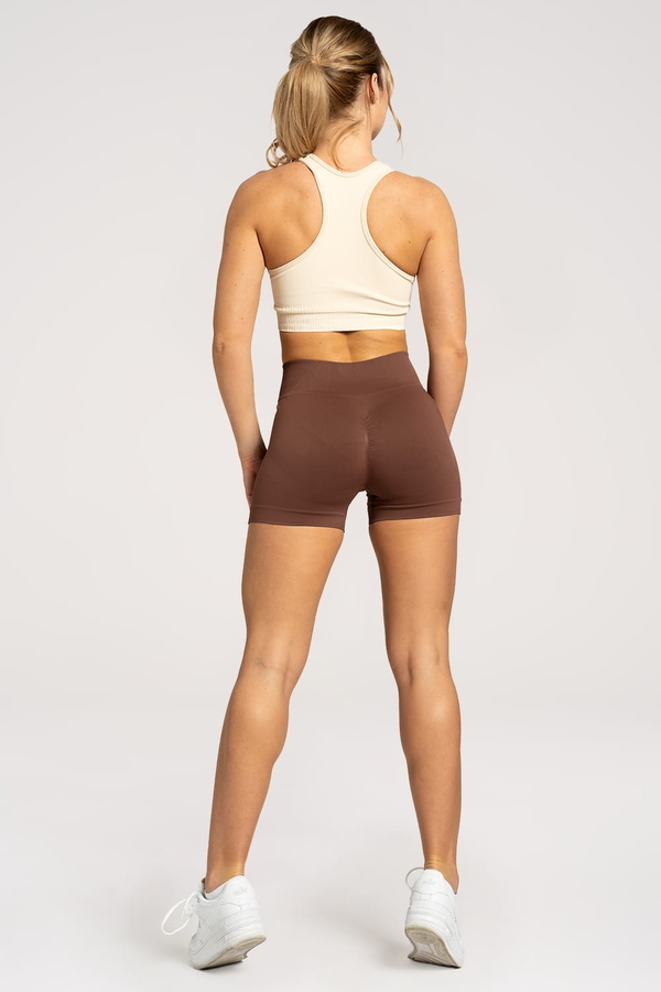 Gym Glamour Kraťásky Basic Brown, S - 3