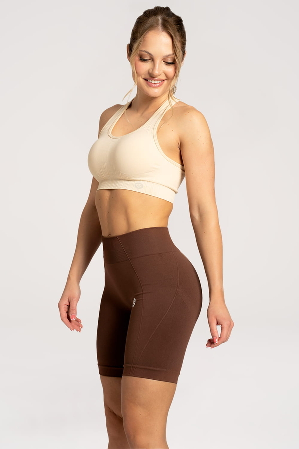 Gym Glamour Biker Kraťásky Basic Brown - 4