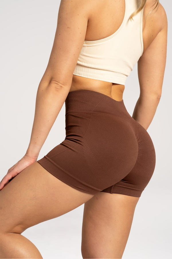 Gym Glamour Kraťásky Basic Brown, XS - 4